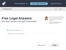 Tablet Screenshot of legal.advicescene.com